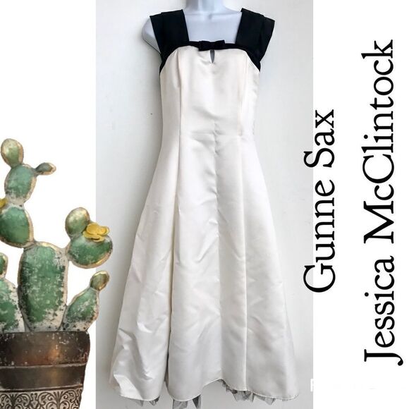 Vintage Jessica McClintock Gunne Sax Dress 7/8 - Picture 1 of 10